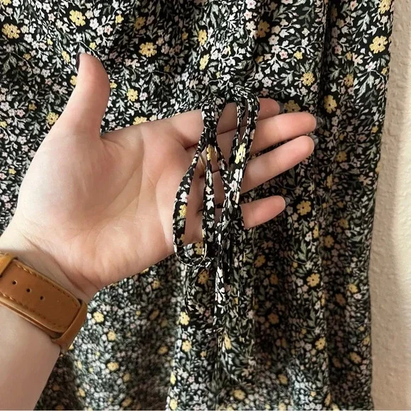 Max Studio Asymmetrical Skirt Ditsy Floral Print Size Large - Picture 5 of 9